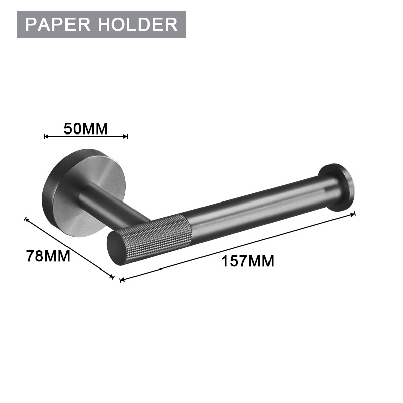 Graue Badezimmer-halterung, Toilettenpapierhalter Aus Aluminiumlegierung, Modernes Und Langlebiges Armaturen-zubehör Für Wc, 1 Stück-lsw