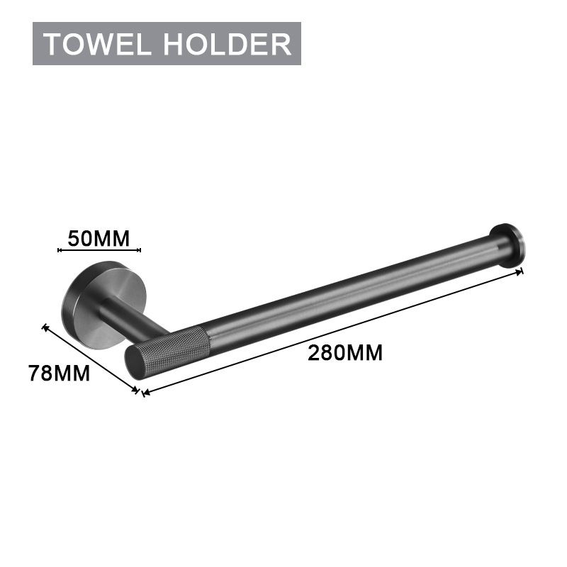 Graues Anthrazit-metall-badezimmerhaken - Robuster Wandhalter Für Handtücher Und Bademäntel, Modernes Design-aufbewahrungsaccessoire (1 Stück)-lsw