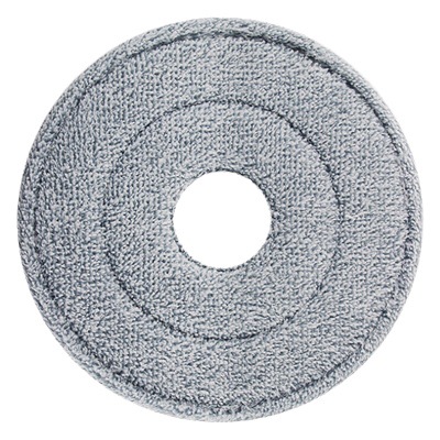 5x Dicke Mikrofaseraustauschköpfe Für Manuellen Druck-drehmopp – Trennung Von Sauberem Und Schmutzigem Wasser – Klettverschluss – Rund (durchmesser 23,5 Cm) Oder Eckig – Grau-lsw