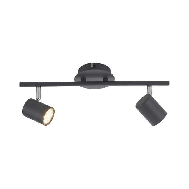 Just Light. Spot Tarik 2-flammig Anthrazit 40,4 x 16 cm