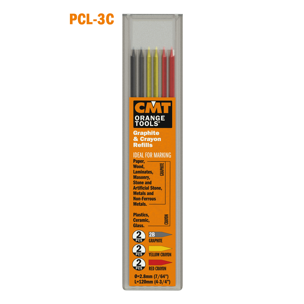 Pcl-3c Kit 6 Farbige Minen (2 Schwarze+2gelbe+2rote) X Marker Pcl-3