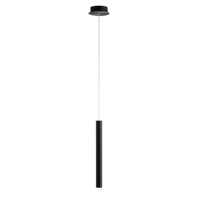 Just Light. LED-Pendelleuchte Bruno 1-flammig Schwarz 15 x 120 cm