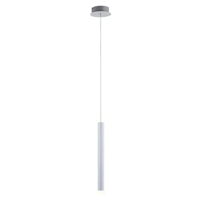 Just Light. LED-Pendelleuchte Bruno 1-flammig Aluminium 12 x 120 cm