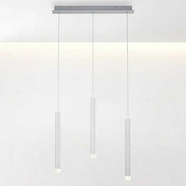 Just Light. LED-Pendelleuchte Bruno 3-flammig Aluminium 55 x 120 cm