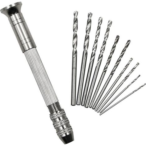 Set Mit 10 Mini-spiralbohrern Für Handarbeiten, Zum Formen Von Harz, Silikon, Hellem Holz Und Weichkunststoff, Zur Herstellung Von Schmuck, Modellen, Anhängern Und Dekorationsaccessoires