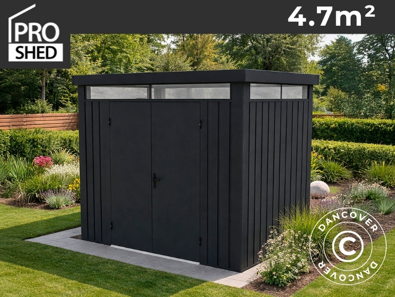 Geräteschuppen M/oberlicht, 2,5x1,89x2,27m, 4,7m2, Proshed®, Anthrazit