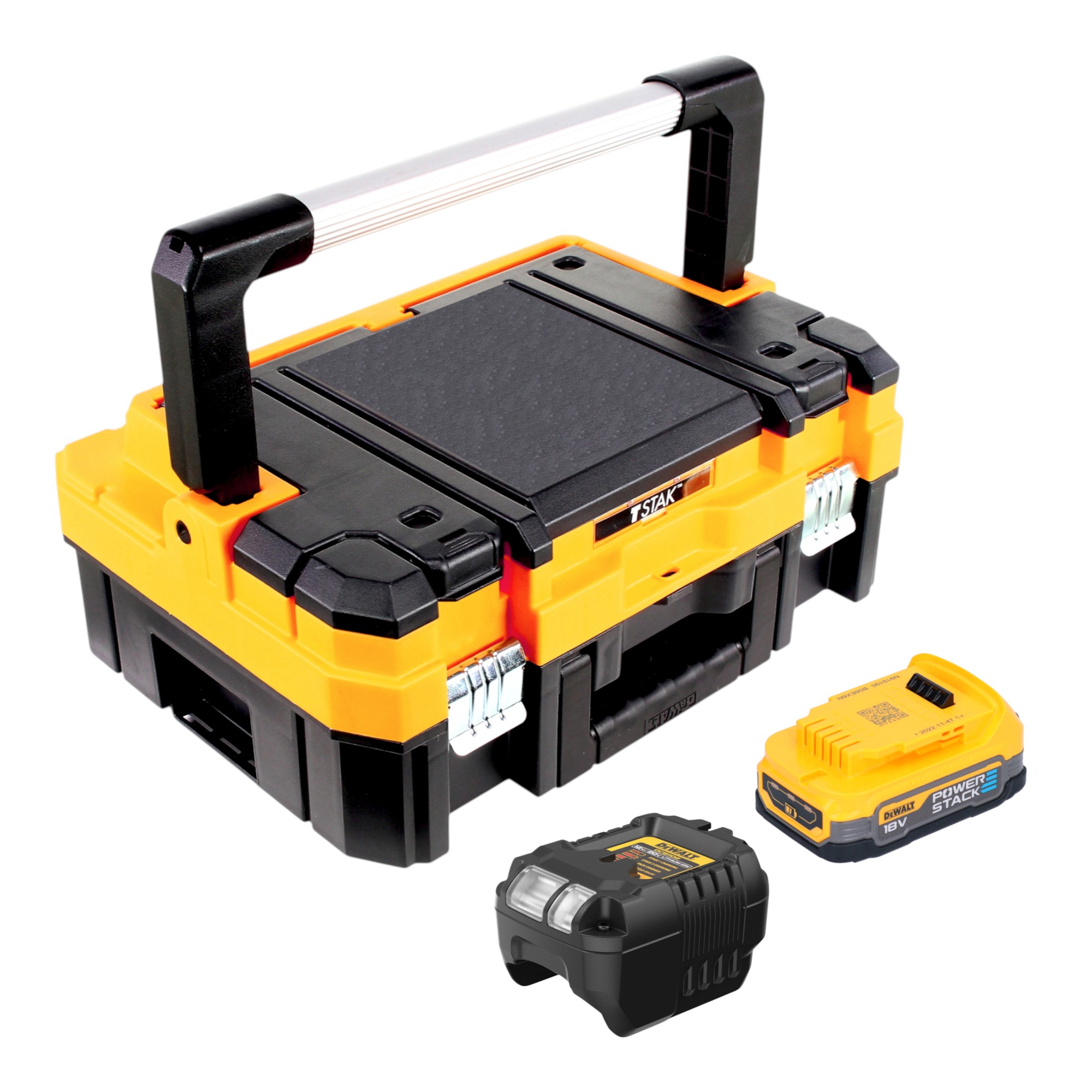Dewalt Dcb 1102 E1t Akku Starter Set 18 V Mit 1x Powerstack Akku 1,7 Ah + Dcb 1102 Ladegerät + Tstak
