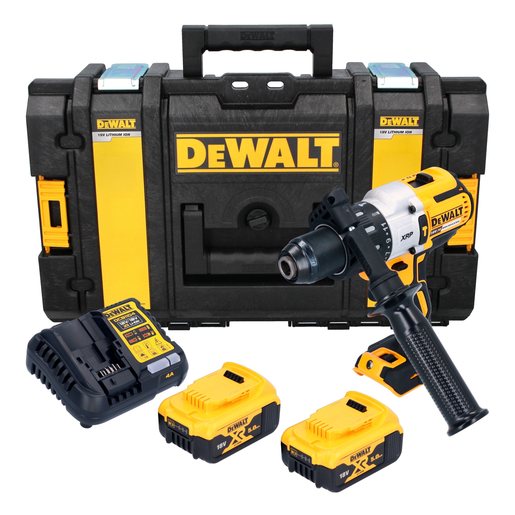 Dewalt Dcd 996 P2 Akku Schlagbohrschrauber 18 V 95 Nm Brushless + 2x Akku 5,0 Ah + Ladegerät + Tough Box