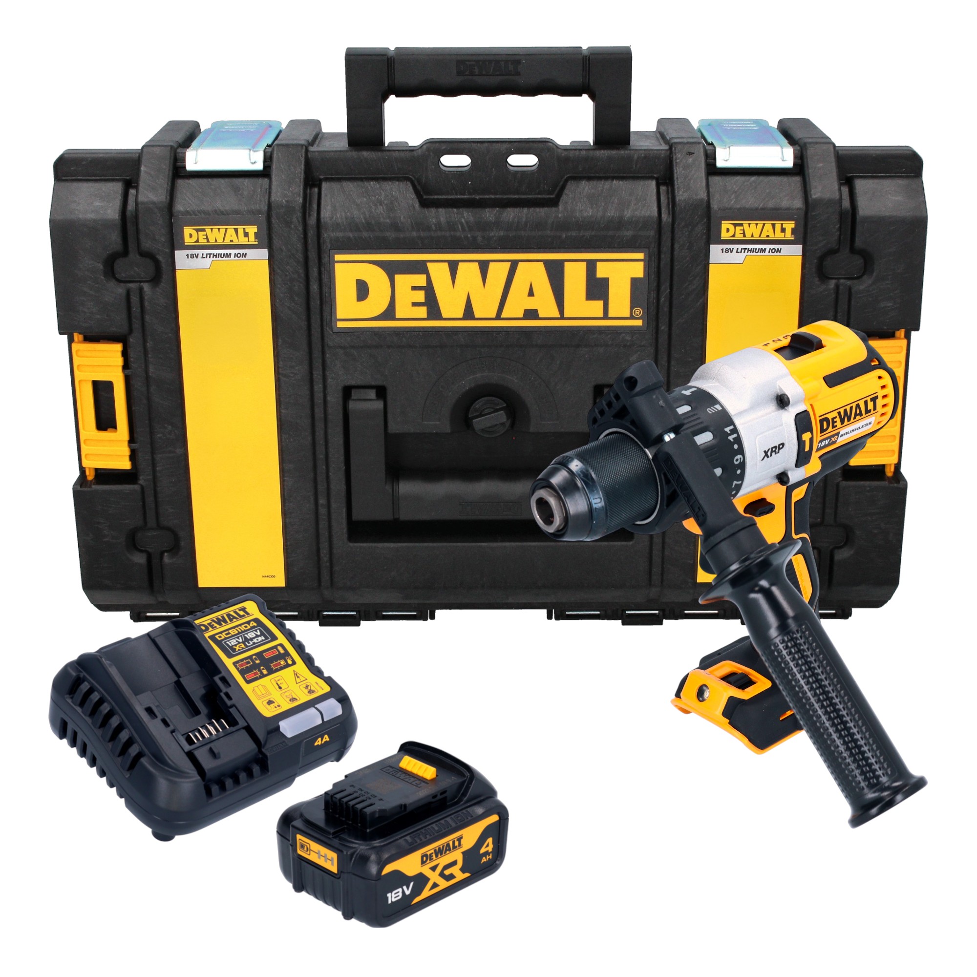 Dewalt Dcd 996 M1 Akku Schlagbohrschrauber 18 V 95 Nm Brushless + 1x Akku 4,0 Ah + Ladegerät + Tough Box