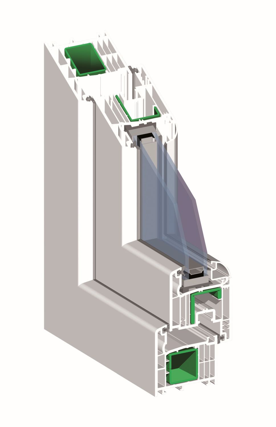 Fenster Kunststoff Matrix 70mm B800 X H1000 Mm, Rechts, 1flg.