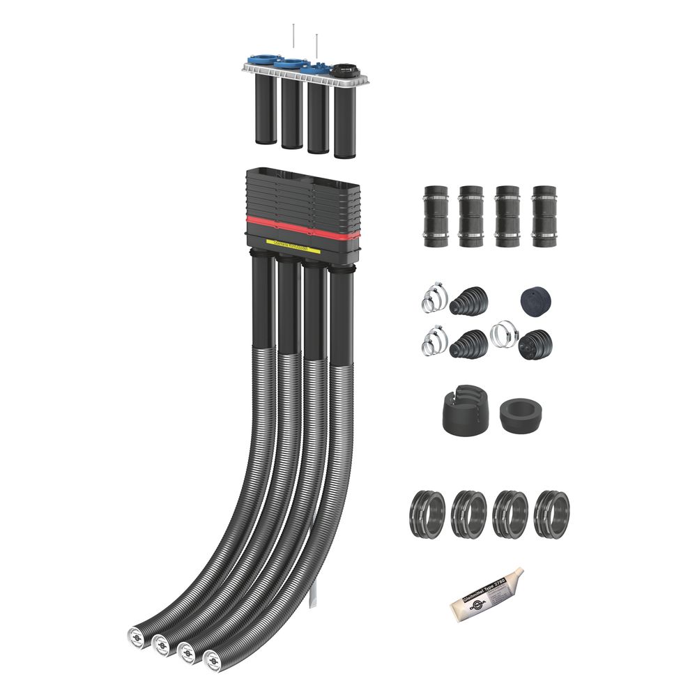 Doyma Mehrsparten-hauseinführung Quadro-secura All Inclusive, 3m, Kunststoff