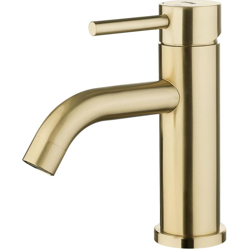 M11003y, Einhebel-waschtischarmatur, Geräuscharme Keramik-schubladenarmatur, Edelstahlkorpus, Gold