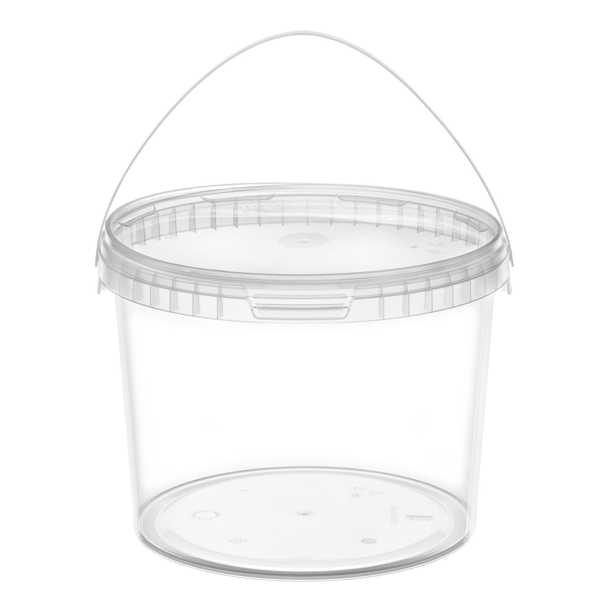 Garronda Eimer Mit Deckel 3 L 10 Stück Gd-0113 Transparent