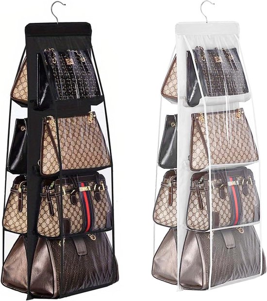 Faltbare Aufbewahrungsmöglichkeiten Für Handtaschen，taschenhalter Fürs Schlafzimmer (weiß，grau)