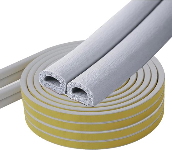 10 Meter Türdichtungsprofil Typ D，9 Mm (breite) X 6 Mm (höhe) Gummidichtungsprofil，grau，5 Meter X 2 Rollen
