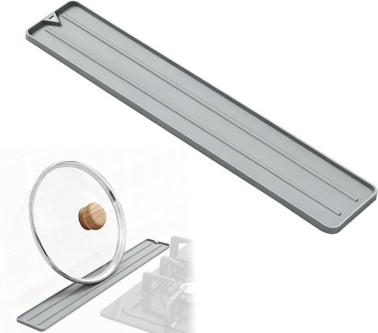 Silikon-abtropfmatte – Spülbeckenmatte – Zum Trocknen Von Küchenutensilien – Hitzebeständig, Rutschfest – 45 X 85 Cm – Grau