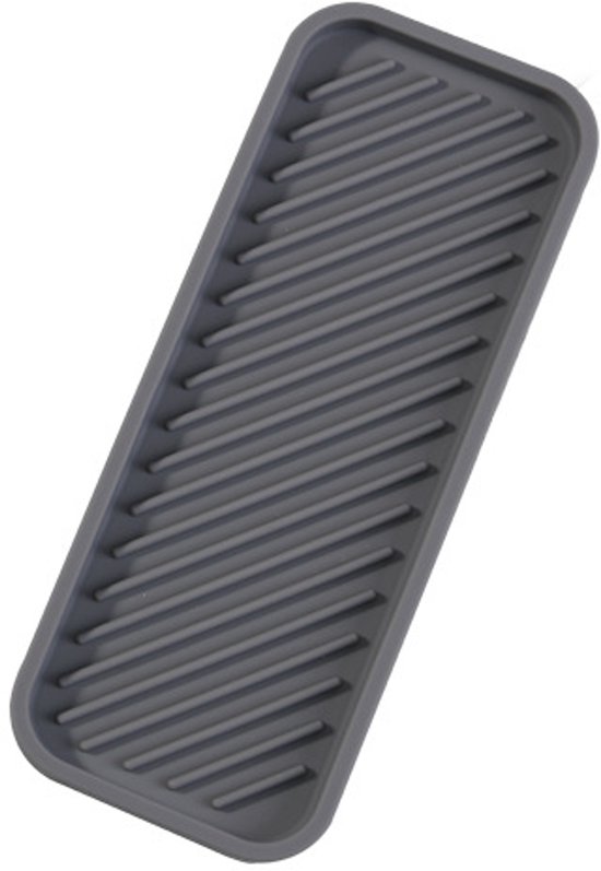 Silikon-ablage Für Die Spüle – Küchenablage – Für Schwämme, Spülmittel Und Seife – Grau – 30,5 X 12 Cm