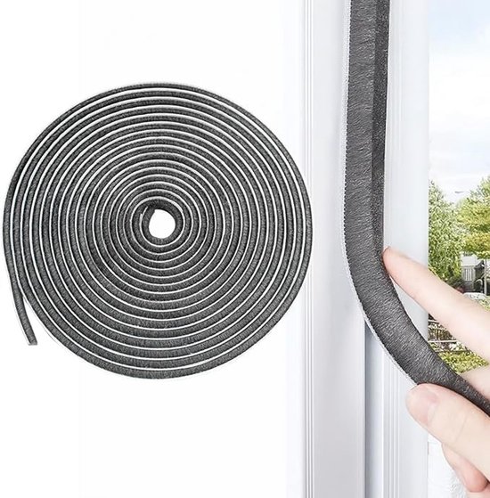 Selbstklebendes Dichtungsband – 9 Mm (b) X 15 Mm (t) X 5 M (l) – Für Türen, Fenster, Schränke, Insektenschutz, Grau