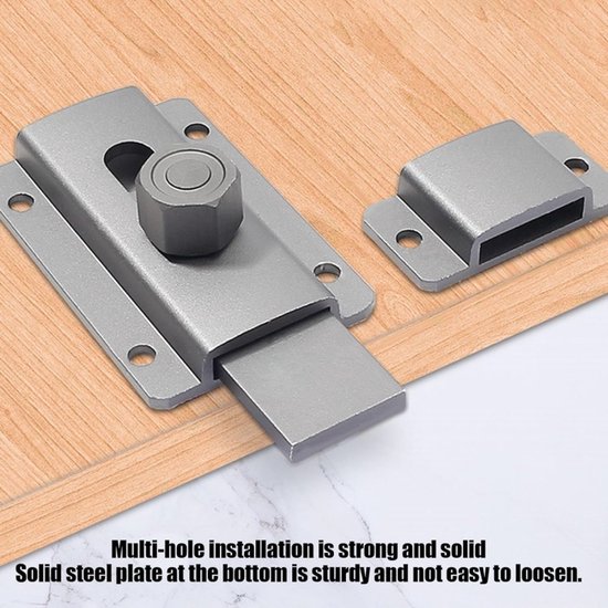 1er-pack，aluminium-schiebetürschloss Für Scheunentore，multifunktionales Schiebetürschloss (grau，120 Mm)