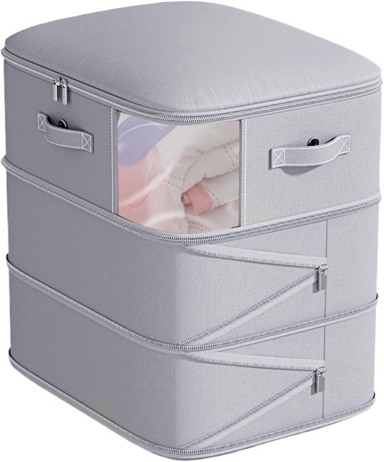 Aufbewahrungstasche Für Bettdecken – Deckenorganizer – Platzsparend – Großes Fassungsvermögen – 54 X 42 X 60 Cm – Grau