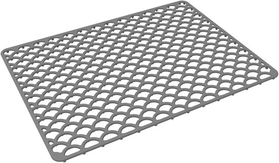 Silikon-spülbeckenmatte – Küchenschutzmatte – Schützt Die Küche – Hitzebeständiges Abflussloch – 46 X 31,7 Cm – Grau