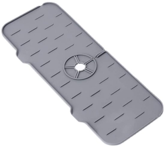 Silikon-armaturenmatte Für Badezimmer，wasserauffangmatte，spritzschutz Für Waschbecken，tropfschutz Hinter Der Armatur，grau