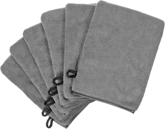 8 Mikrofaser-duschhandschuhe, Waschlappen (15 X 21 Cm), Weich Und Saugfähig, Badetuch, Wiederverwendbare Handschuhe Zum Abschminken, Grau