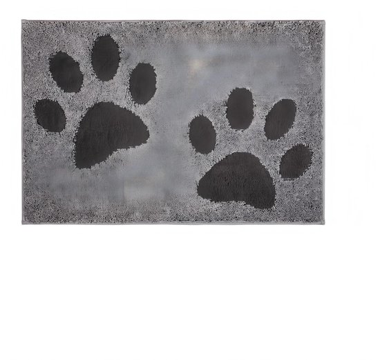 Fußmatte Für Den Innenbereich，50 X 80 Cm，saugfähige Fußmatte，geeignet Für Hunde，grau