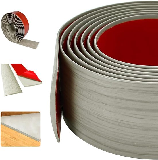 Pvc-bodenübergangsprofil 200×5cm – Grau, Selbstklebend, Für Fliesen