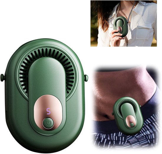 Tragbarer Handventilator，4-in-1-ventilator，5 Geschwindigkeitsstufen，usb-aufladbar，grün