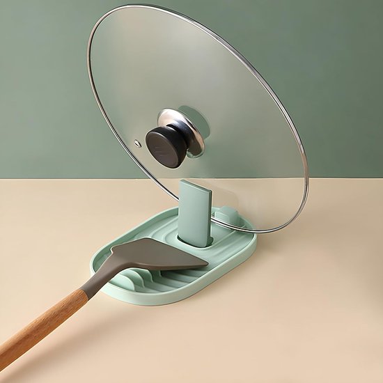 Küchenlöffelhalter，deckel- Und Löffelhalter，topfdeckelhalter Für Topfdeckel，grün