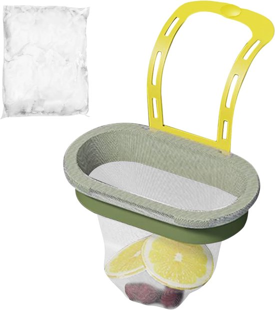 Abflusssieb Für Spüle – Küchensieb – Verhindert Verstopfungen – Feinmaschiger Filter – 16,5 X 9,4 X 14,9 Cm – Grün