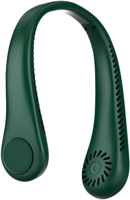 Tragbarer Nackenventilator，1800-mah-usb-lade-gesichtsventilator，3 Windstärkenstufen，für Den Innen- Und Außenbereich (grün)