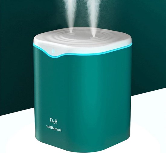 Tragbarer Usb-luftbefeuchter – 2000 Ml – Fürs Schlafzimmer – Flüsterleiser Luftbefeuchter – Luftbefeuchter Für Zimmerpflanzen – Grün