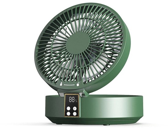 Tischventilator Mit 3 Geschwindigkeitsstufen, Usb-anschluss, Leise Und Tragbar, Geeignet Für Reisen, Camping Und Outdoor-aktivitäten – Grün