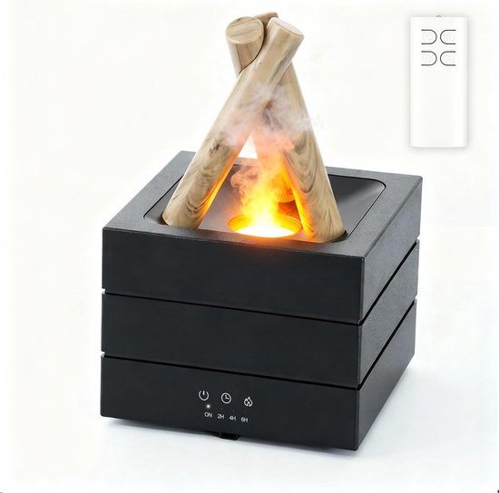 Luftbefeuchter Mit Flamme, Ätherischer Öldiffusor, Mini-aromatherapie-duftdiffusor Mit Nachtlicht Für Den Raum