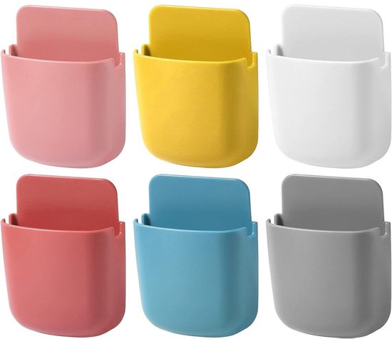 Handyhalterung，6-teiliges Set，fernbedienungshalter，wandaufbewahrungsbox，handy-wandhalterung，2,5 X 8 X 11,5 Cm，geeignet Zur Aufbewahrung