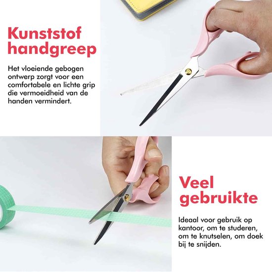 Pinkfarbenes Büroaccessoires-set，stilvolles Schreibtischset Mit Hefter，schere Und Etiketten，geschenk Für Zuhause Und Büro
