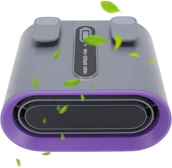 Tragbarer, Wiederaufladbarer Hüftventilator Mit Clip, Nackenventilator Zum Umhängen Für Camping, Outdoor-aktivitäten Und Arbeit (grau)