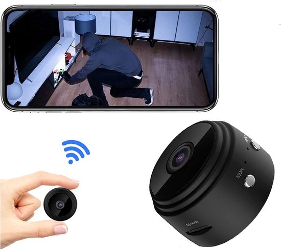 Mini-überwachungskamera 1080p – Wlan Für Drinnen Und Draußen – Nachtsicht Und App-steuerung – Geeignet Für Babys Und Haustiere