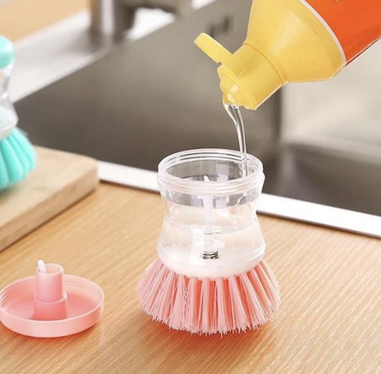 2-in-1-spülbürste Mit Seifenbehälter，bequemes Und Schnelles Spülen，e4.1