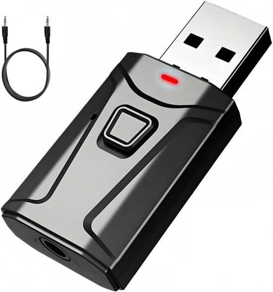 Usb-bluetooth-5.1-kfz-adapter Mit 3,5-mm-klinkenstecker，2-in-1-usb-bluetooth-5.1-empfänger Und -sender Für Fernseher，autoradio Und Hifi-anlage