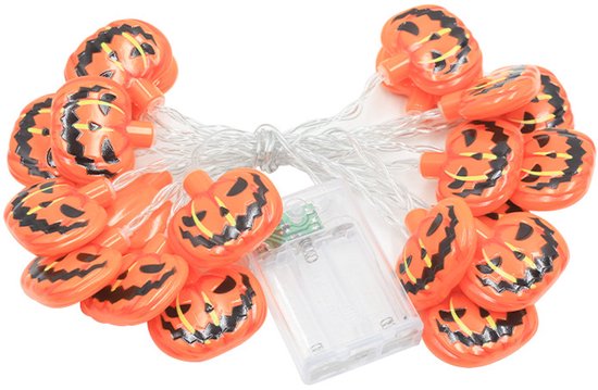 Halloween-lichterkette, 3 Meter Lange Led-lichterkette Mit Gruseligen Geistergesichtern Und Kürbissen, Geeignet Für Die Halloween-partydekoration