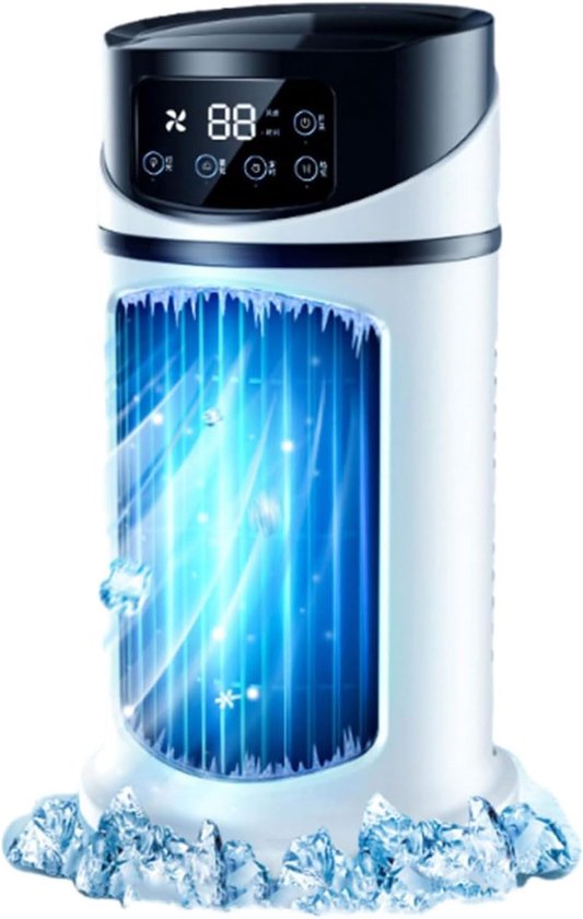 Tragbarer 3-in-1-luftkühler，6 Windgeschwindigkeiten，300-ml-wassertank，digitalanzeige Und Timerfunktion