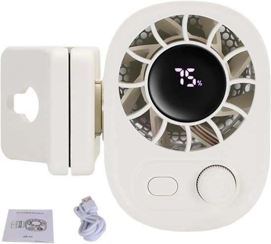 Hüftventilator，outdoor-ventilator，tragbarer Kühler Mit 360°-drehung，einstellbarer Geschwindigkeit，1800-mah-akku，6,2 X 4,5 X 6,3 Cm