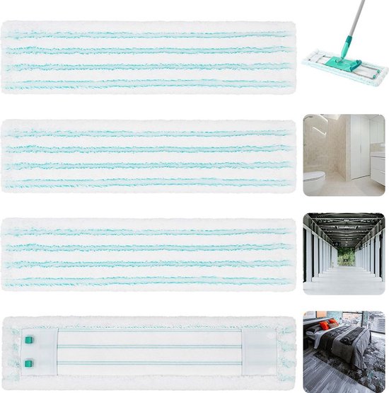 Mikrofaser-wischmoppbezüge，passend Für Leifheit Profi Xl Micro Duo/cotton Plus Bodenwischer，für Alle Bodenarten，entfernt Flecken Optimal