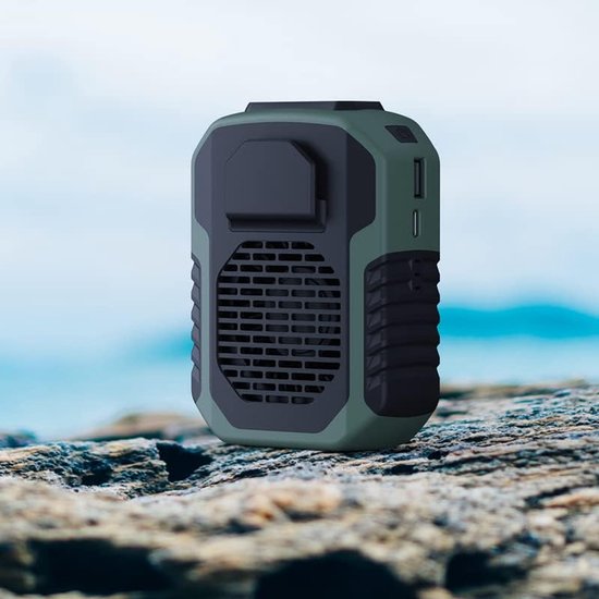 4-in-1 Usb-außenventilator Mit 3 Geschwindigkeitsstufen, Starkem Luftstrom Und Grüner Farbe