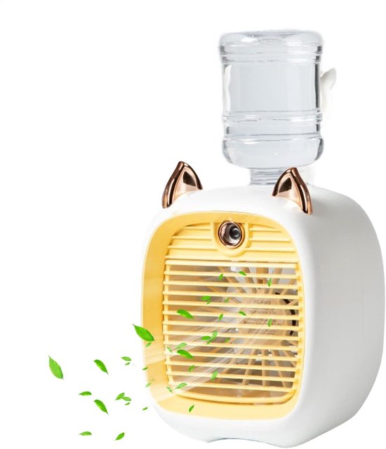 Kompakter Verdunstungsluftkühler Mit 50 Ml Wassertank，usb-betriebener Persönlicher Tischkühler，3 Windgeschwindigkeiten Und Leiser Betrieb