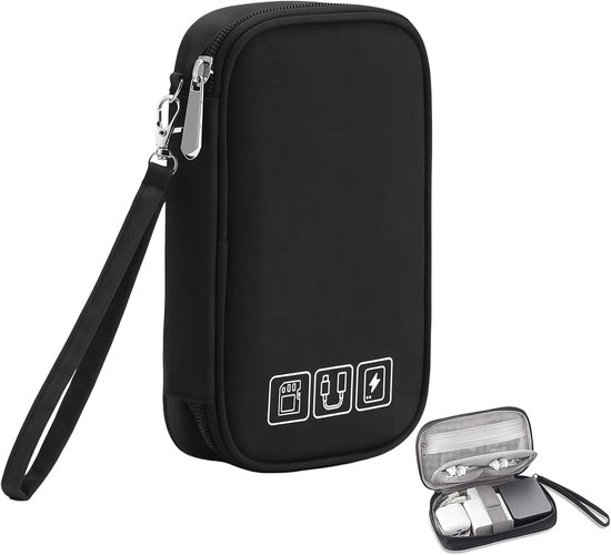 Kabeltasche，universal-kabeltasche，tragbarer Kabelorganizer，wasserdichter Kabelorganizer，reisezubehör Für Usb-sticks，schwarz
