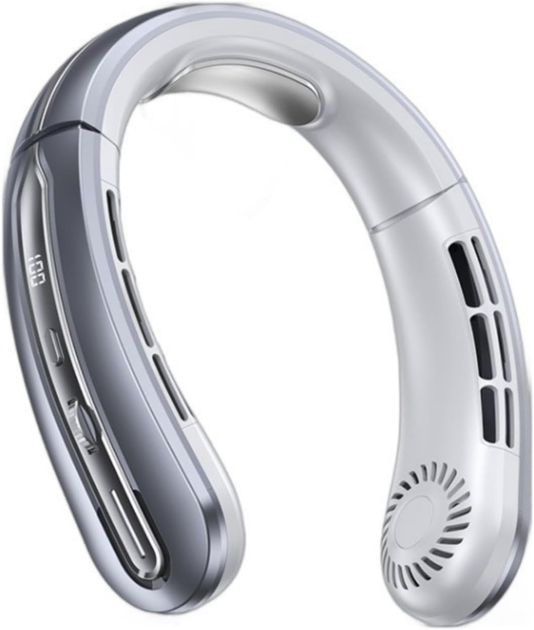 Tragbarer Nackenventilator, 100 Geschwindigkeitsstufen, Klingenloses Design, Usb-c-aufladbar, Ultraleise Bei Windgeschwindigkeit 60 (deep Space Grey)